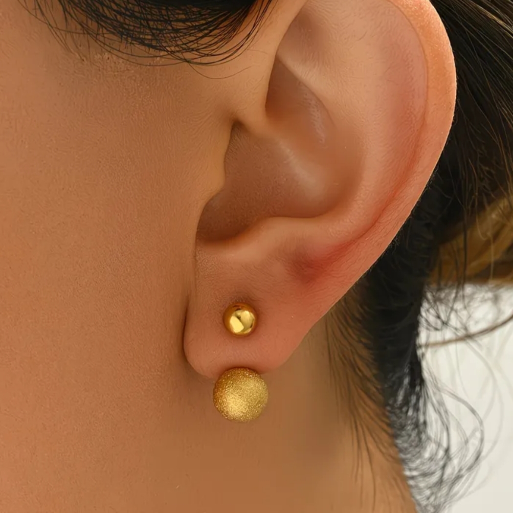 18 Kt Gold Over Titanium Stud Earrings 18 Kt Gold Over Titanium Stud Earrings